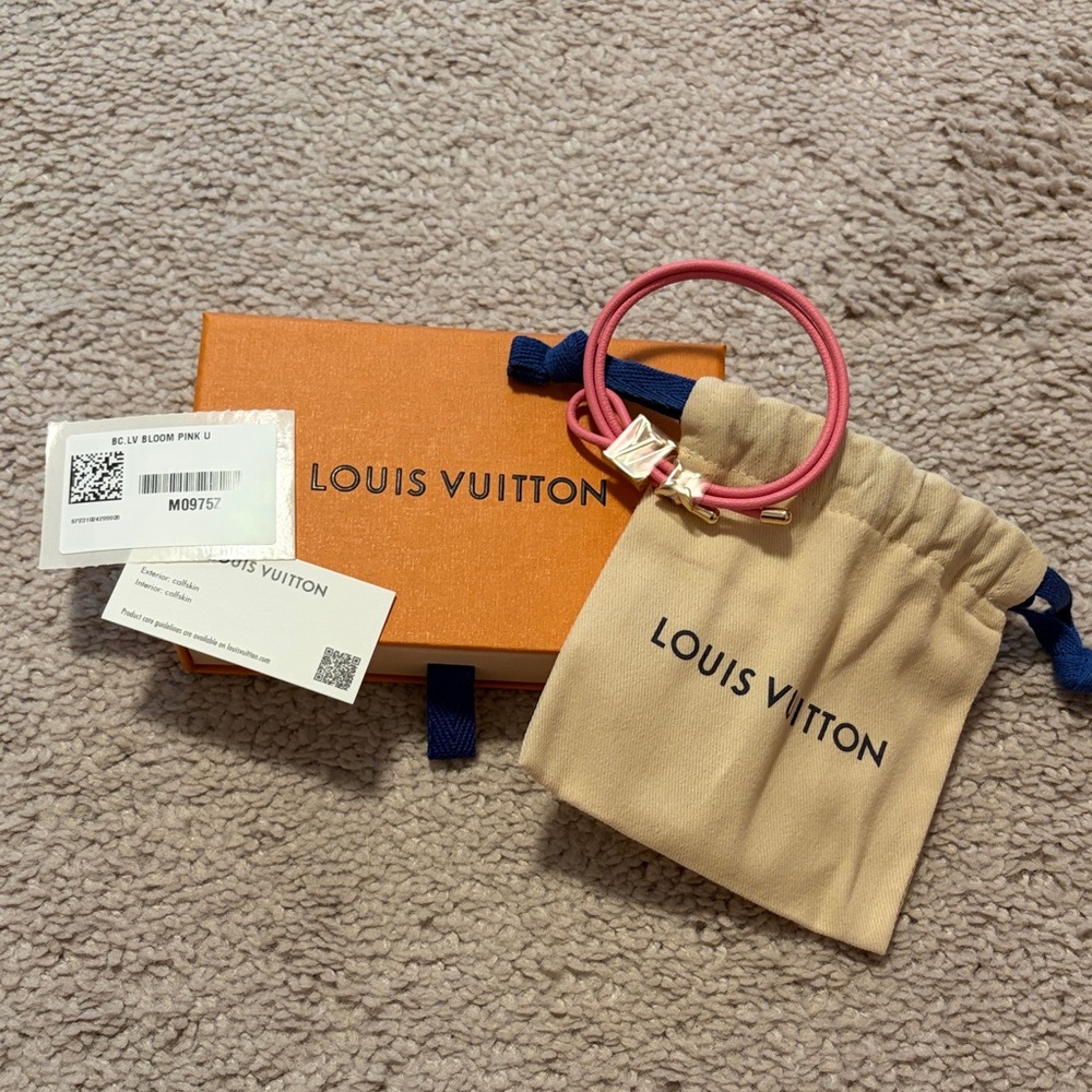 Louis Vuitton Pink and Gold Bracelet
